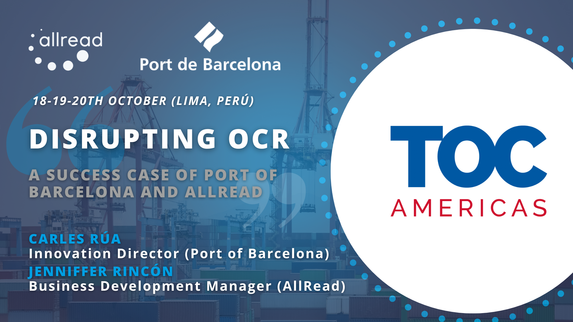 Visítanos en TOC Americas